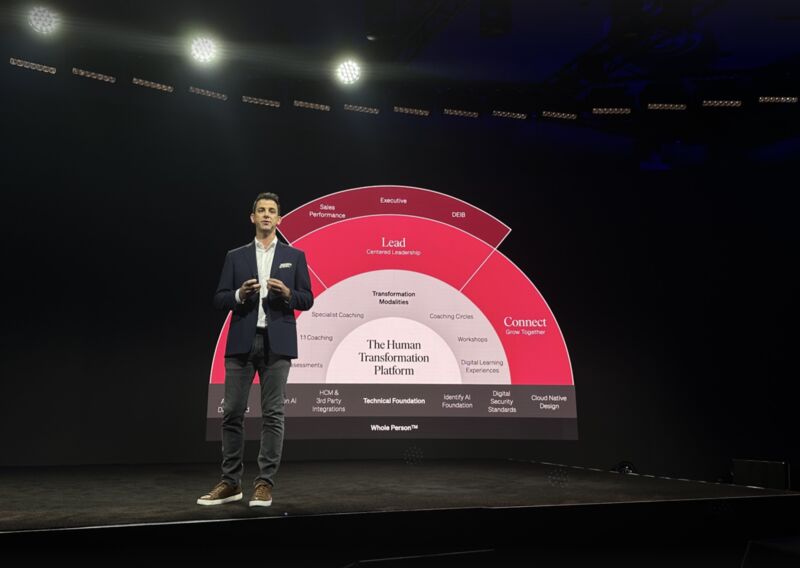 CEO cofounder Alexi Robichaux introduces the Human Transformation Platform at Uplift